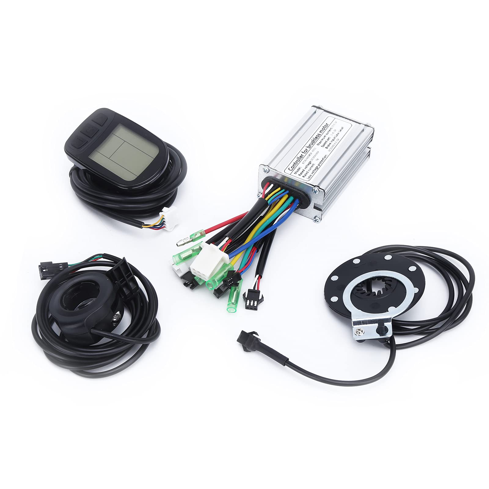 Kit de pilote de moteur électrique 36 V/48 V 250 W Moteur électrique sans balais 7 A avec KT -LCD5 Panneau d'affichage Capteur de capteur pour vélo électrique