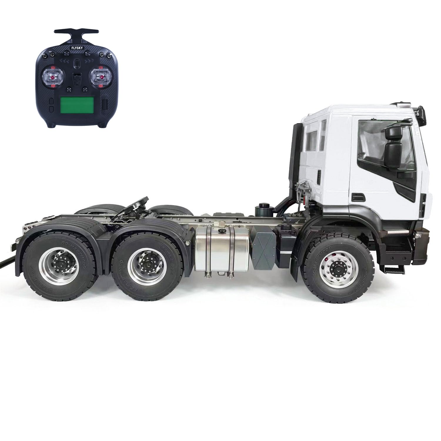 1 14 6x6 RC Tractor Truck Metal Chassis 2-Speed Transmission RC Tow Car Model Sounds Lights Motor ESE