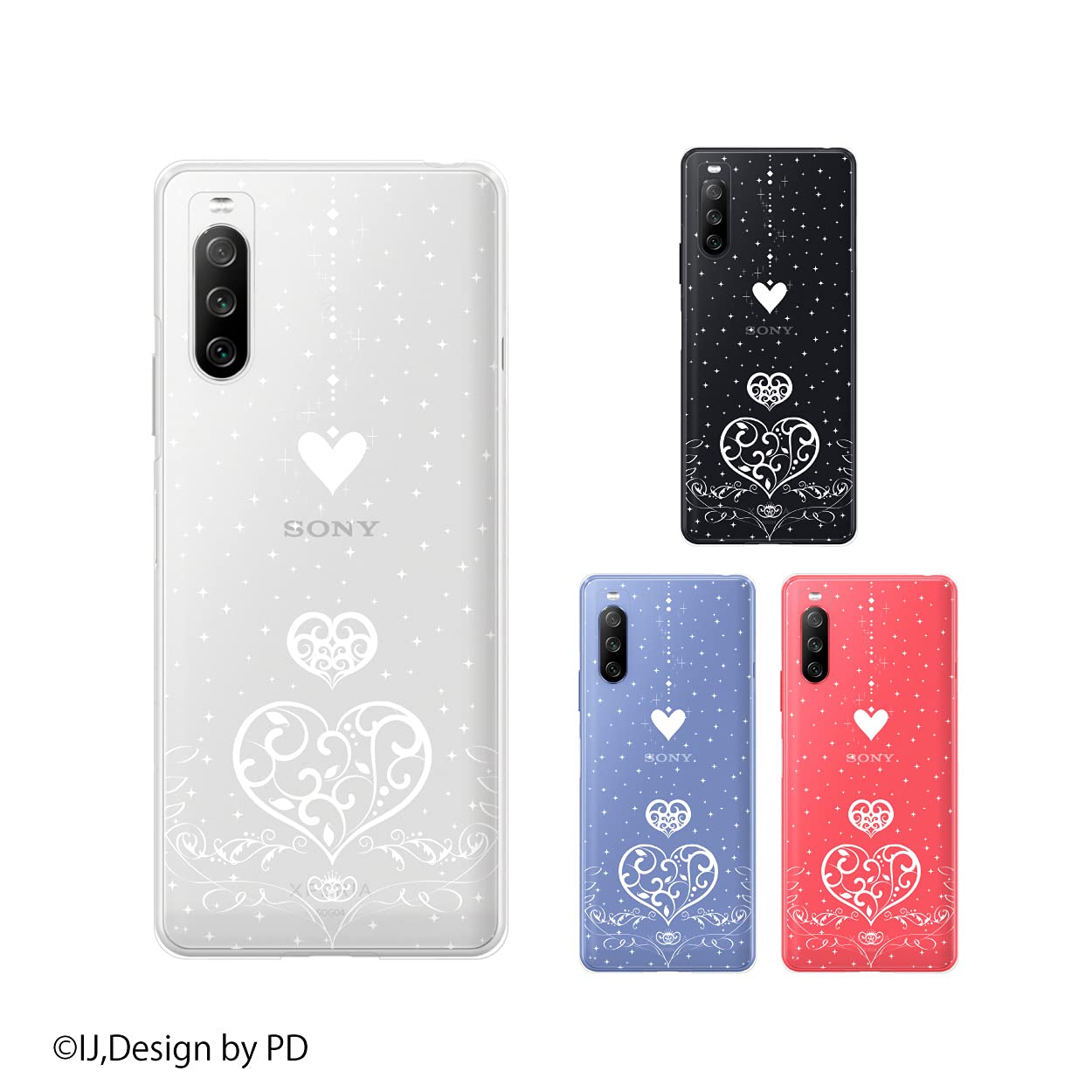 Xperia 10 Ⅲ SIMフリー ホワイト クリアケース付き SO-52B Xperia 10 III スマホケース 韓国 SOG04 SO-52B TPU クリアケース