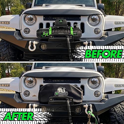 Winch eléctrico 13000lb con cuerda sintética y control remoto miniatura 6
