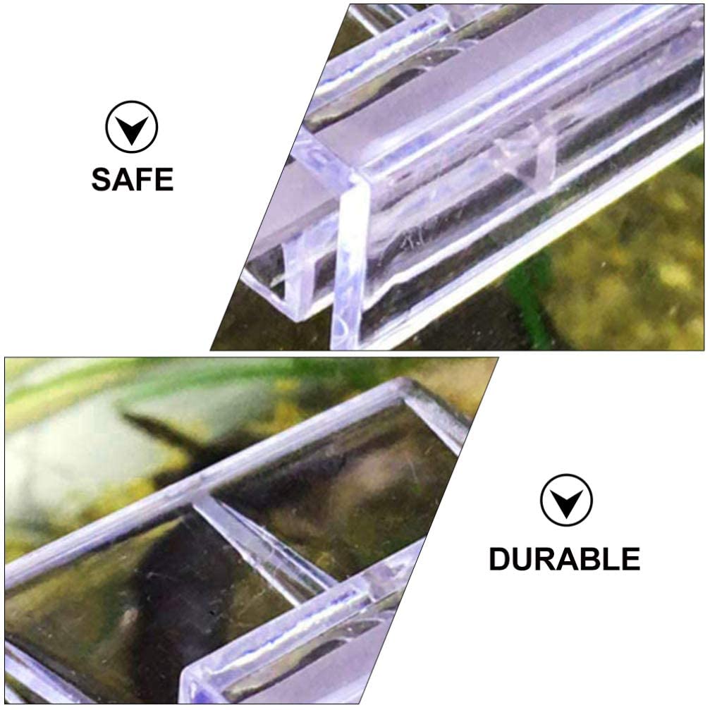 10Pcs Aquarium Glas Abdeckung Clip Klar Acryl Unterstützung Halter Aquarium Deckel Clips Schellen für Aquarium Aquarium Abdeckung Halterung 10MM
