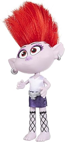 Miniatura 3 de DREAMWORKS TROLLS Stylin' Barb Fashion Doll con vestido extraíble y accesorio para el cabello, inspirada en Trolls World Tour, niñas de 4 años en