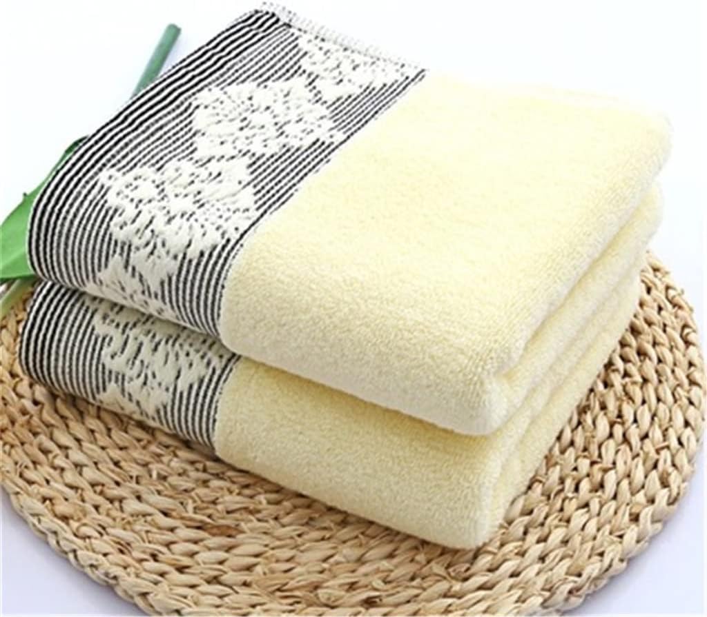 Towel Household Adult Finely Embroidered Towel Soft Satin Gray Coffee Color wash Towel Bath Towel (Color : C, Size : 34 * 74cm) (A 34 * 74cm) (D 34 * 74cm)