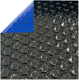 Capa Termica Blackout 2x2 M para Piscina 300 Micras Preta e Azul - Aquecimento, Proteção contra Algas e Perda de Calor