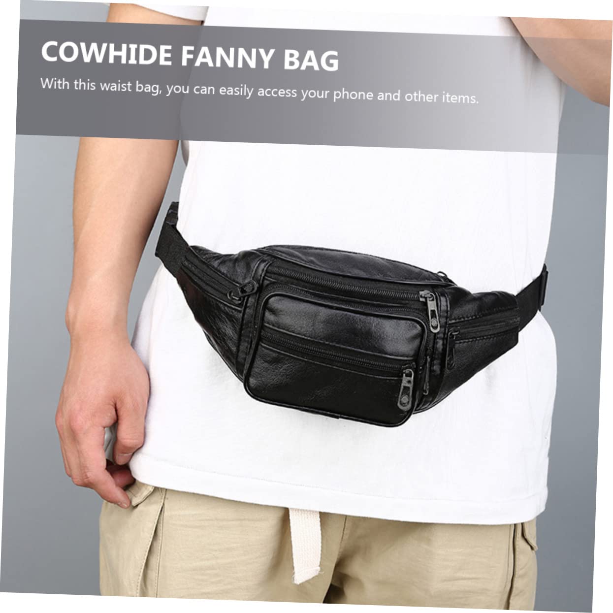 BESPORTBLE De Ceinture En Cuir De Vache Pour Hommes 5 Pièces Pour Téléphone Portable Course À Pied