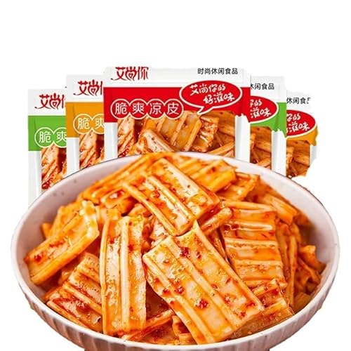 ?袋即食辣条 辣條 香辣脆爽凉皮辣条 粉皮 中華スナック辛口間食 ?味面筋辣条 豆干零食 麻辣小吃 儿?辣味零食小吃 湖南特? 中華名物 中華食材 ベジタリアンスパイシースナック网?追?辣味小零食 休?小吃 淀粉?制品 おつまみ・珍味 間食ギフト (味の混