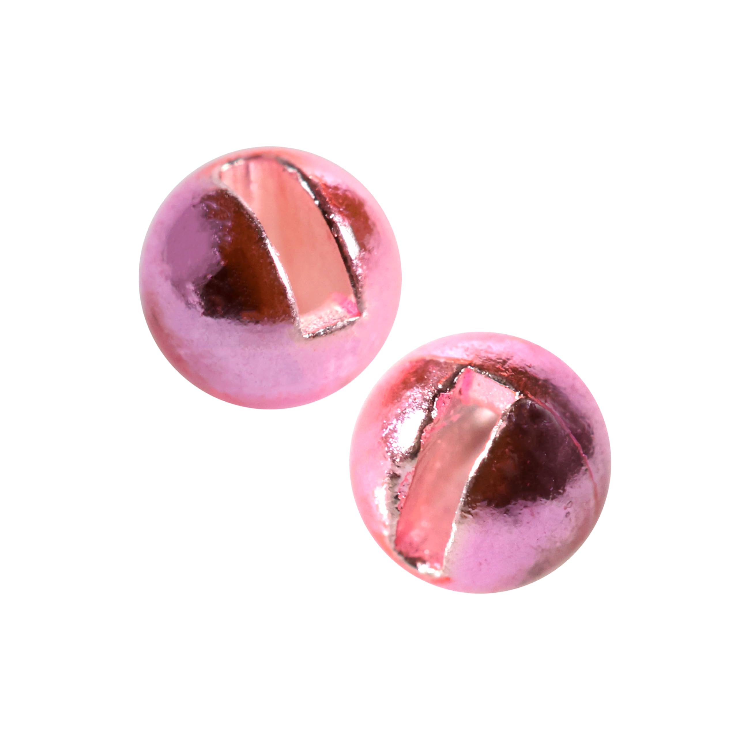 Temorah 35 Colors 2.0-6.4mm Slotted Tungsten Beads for Fly Tying (Metallic Light Pink, 4.0mm 50PCS) — image 1