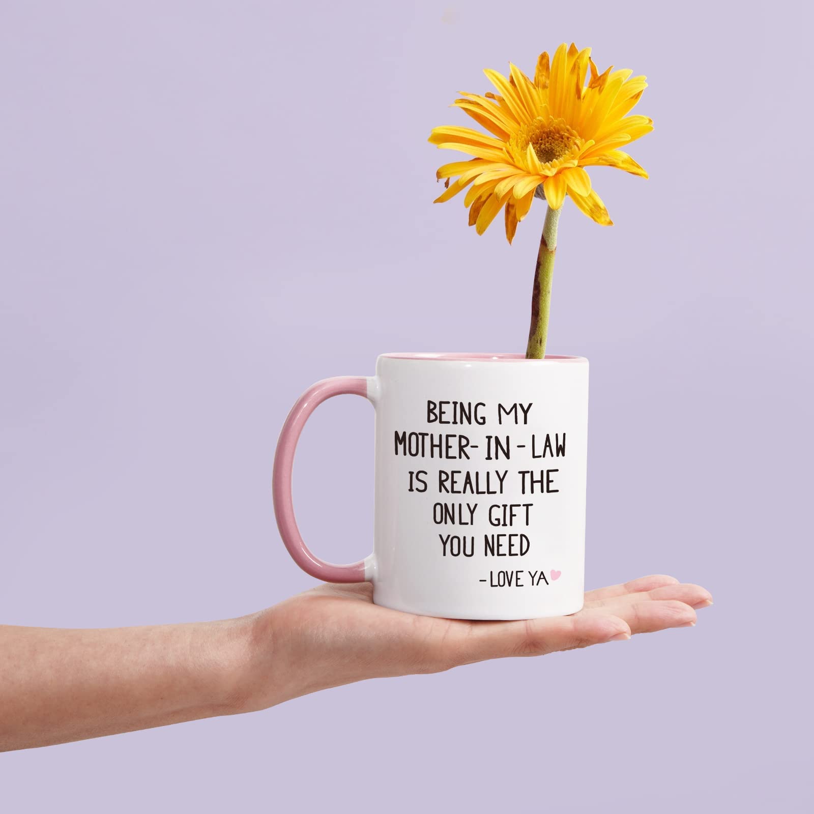 La Migliore Tazza di Mamma - Regalo di Compleanno e Festa della Mamma, Tazza da Caffè in Marmo Ceramica Con Coperchio, Pacco Regalo 420ML (Rosa