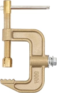 Welding Ground Clamp, 500A Current G Styles Solid Brass Earth Clamp, Jaw Width 43mm, Suitable for Tig Mig MMA Welding Machines