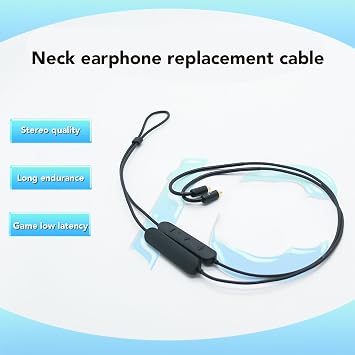 LICAEVEY BT Wireless Adapter Cable, Bluetooth 5.0 Replacement Rechargeable Cable with Microphone Controller and Ear Hook, for IE100 Pro IE400 Pro IE500 Earphones