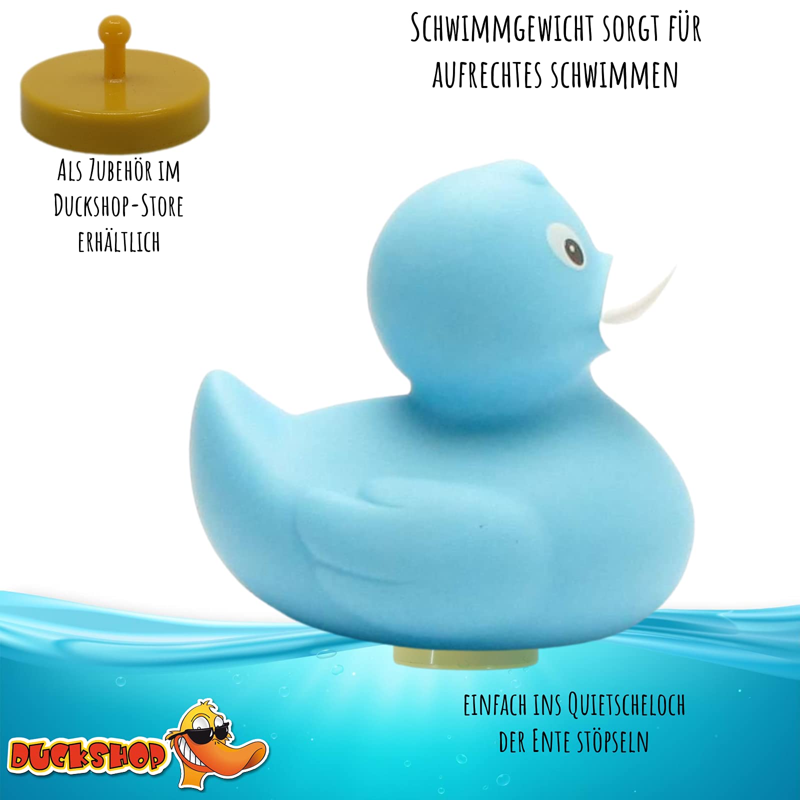 Monika Badeente Von Duckshop – 8,5 Cm Kleine Quietscheente Aus Vinyl, Perfekt Als Geschenk Oder Sammlerstück