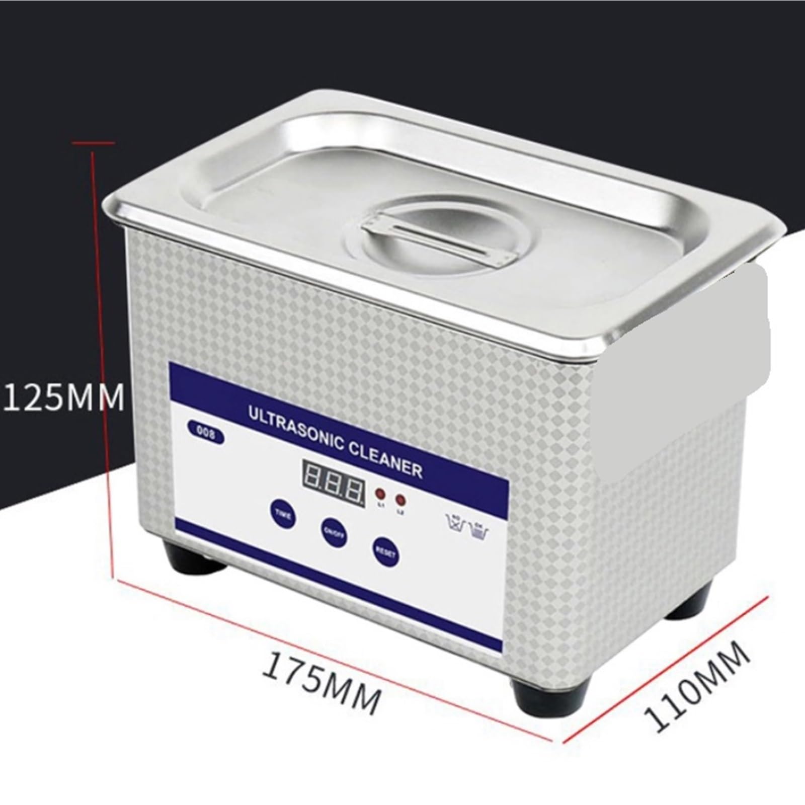 Limpiador ultrasónico, Máquina De Limpieza Ultrasónica, 35W 0.8L Limpiador Acero Inoxidable Lavado Gafas Baño Reloj Joyería Mini Tanque para limpiar joyas