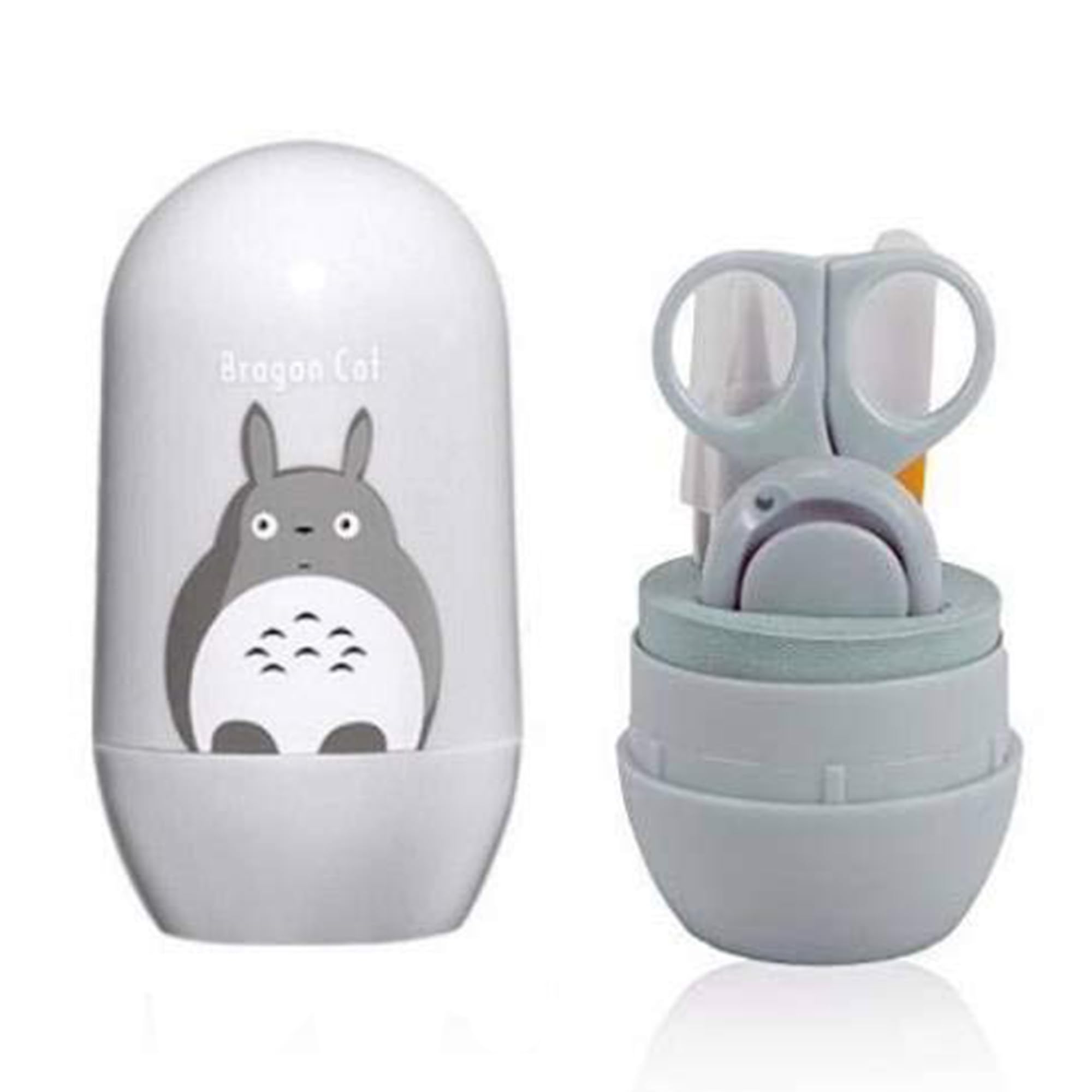 Bold N Elegant Baby Nail Care Kit with Cartoon Case, 4-Piece Grooming Set with Scissors and Nail Clipper, Filer and Nose Tweezer (Grey)-picture-11