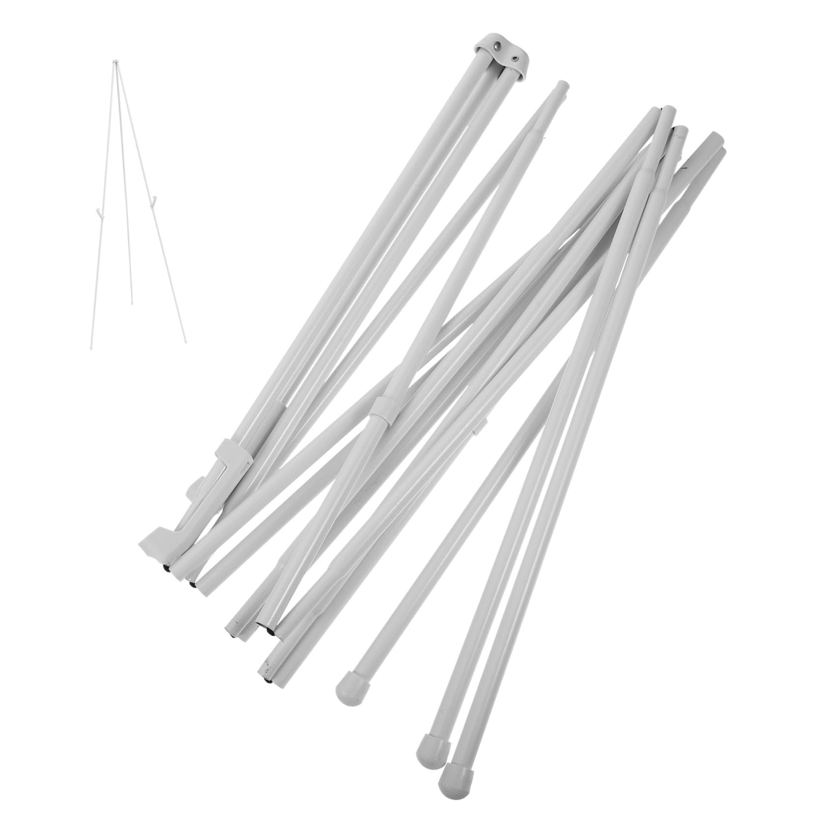 VOSAREA Folding Display Stand White Metal Paint Rack Student Fall to The Ground