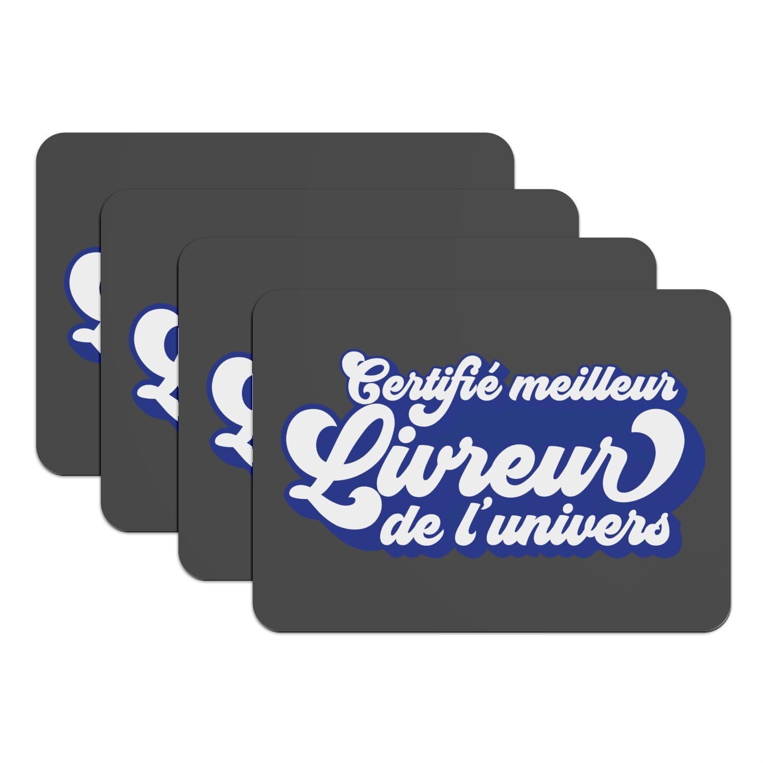 Sets de table en caoutchouc noir 39x28cm parfaits pour studio etudiant