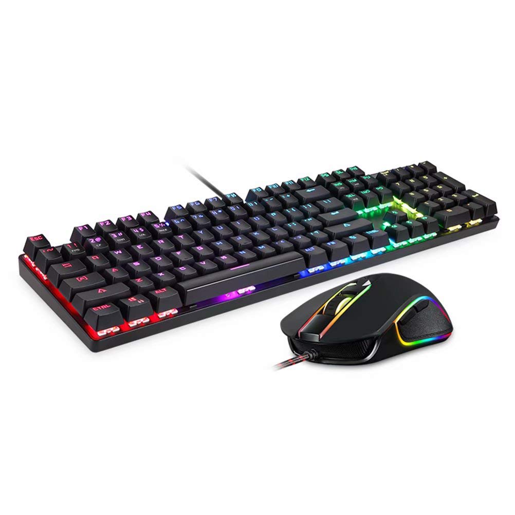 Gaming tastiera USB via cavo RGB retroilluminazione tastiera meccanica combinata del Mouse per Computer Laptop giochi del giocatore