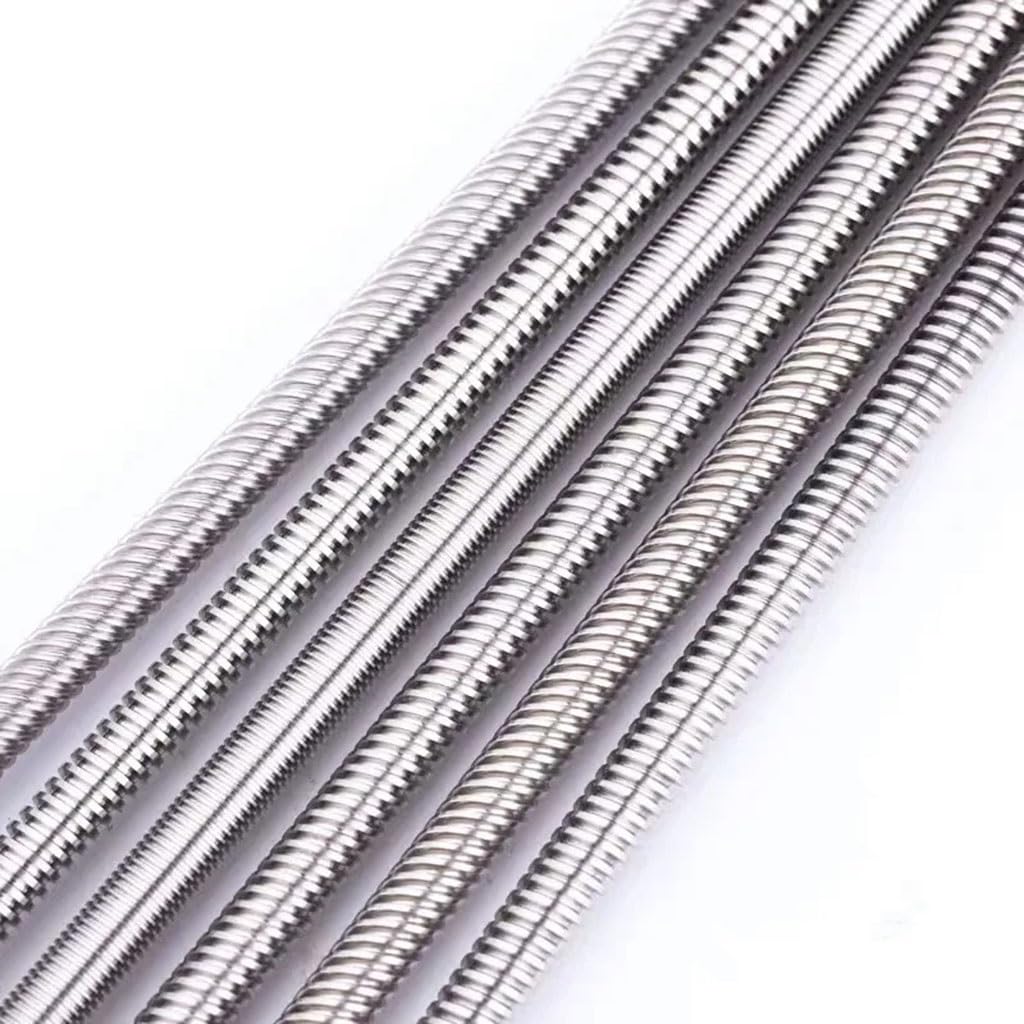 Lead Screw, T10 Lead Screw for CNC 3D Printer, Lead 2mm 4mm 8mm 10mm Length 100-1000mm Stainless Steel Trapezoidal Thread Rod with Brass Nut, 1pcs(Pitch 2mm Lead 8mm,1000mm)