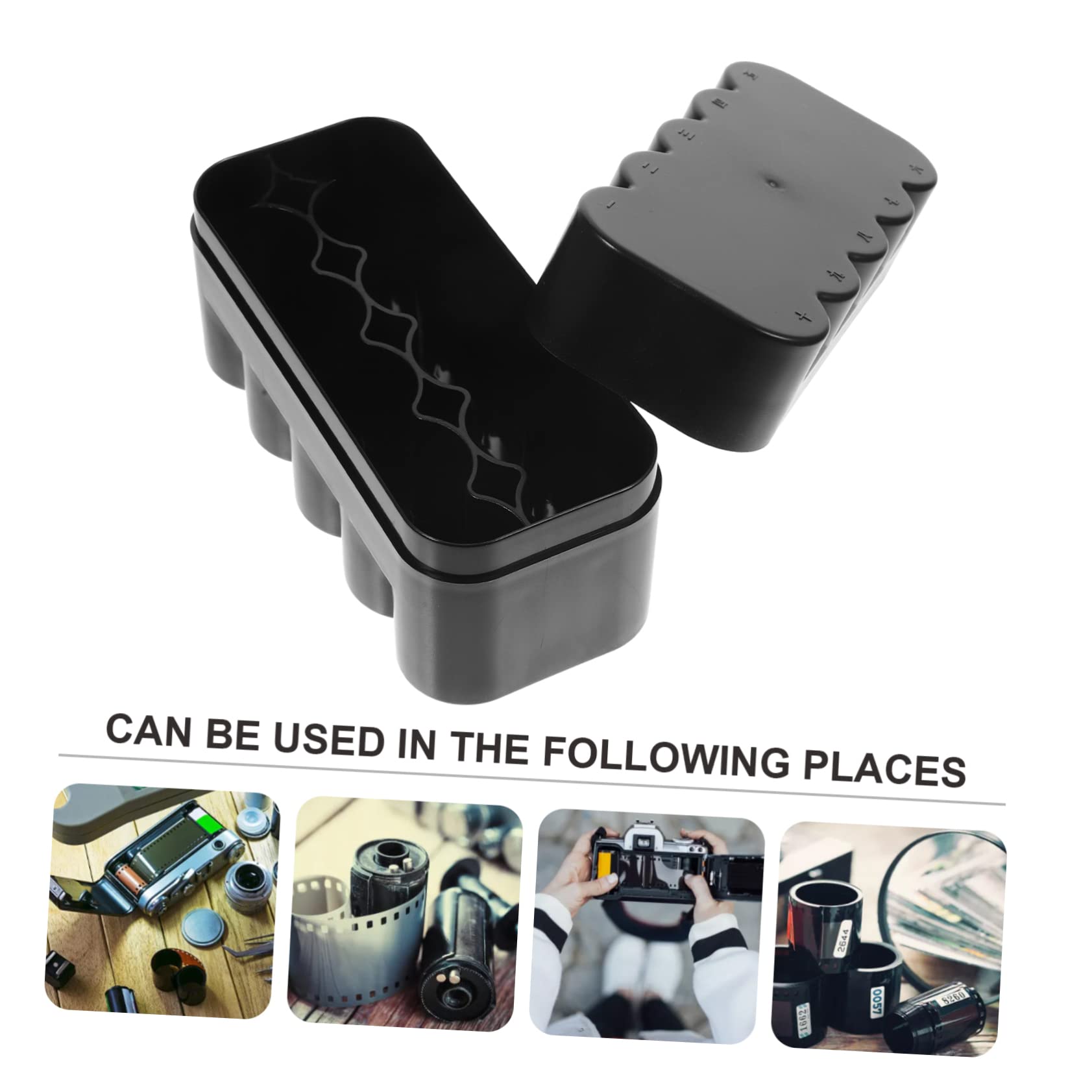 Didiseaon 20 Pièces Boîtes De Rangement Film Plastique Noires Étanches