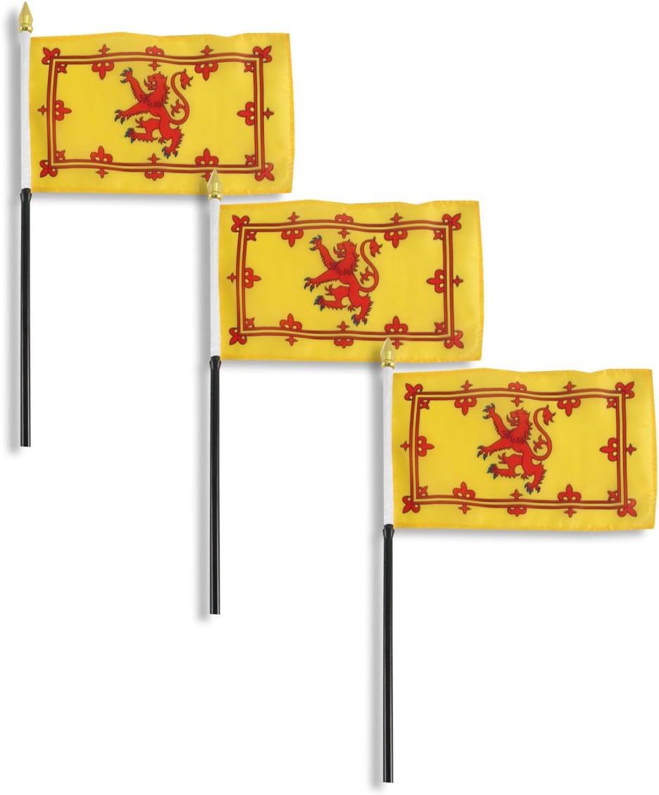 Scotland (Royal Lion Rampant Banner 4 x 6 Inch Flag (12 PK)