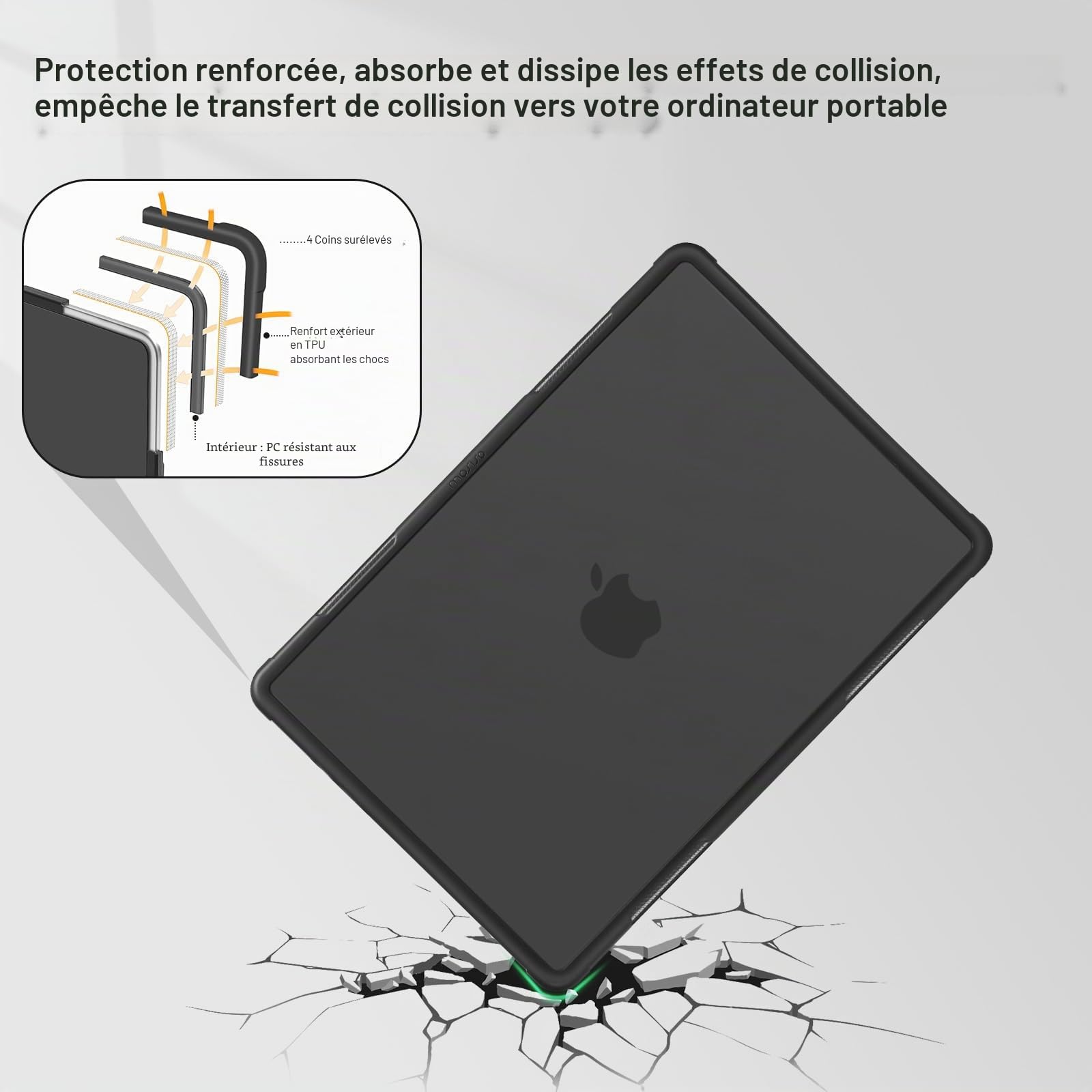 MOSISO Coque Compatible avec MacBook Pro 14 Pouces 2026-2021 M5 M4 M3 M2 M1 | Coque Ultra-Résistante Stand Pliable&Clavier&Film D'écran&Type C,Pour A3426 A3427 A3434 A3112 A3185 A3401,Noir