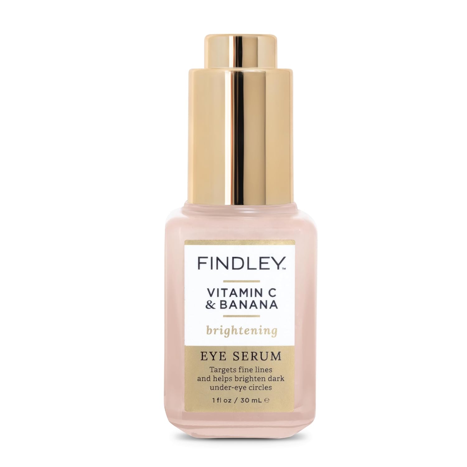 Findley Vitamin C & Banana Brightening Eye Serum – Targets Fine Lines & Dark Circles, Hydrating & Nourishing Formula, Anti-Aging (1 Fl Oz)