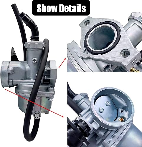 Miniatura 6 de Juego de carburador PZ22 de 22 mm (0.866 pulgadas) y filtro de aire para motores de 110 cc y 125 cc de motocicletas para motocross SSR CRF50 de Sunl