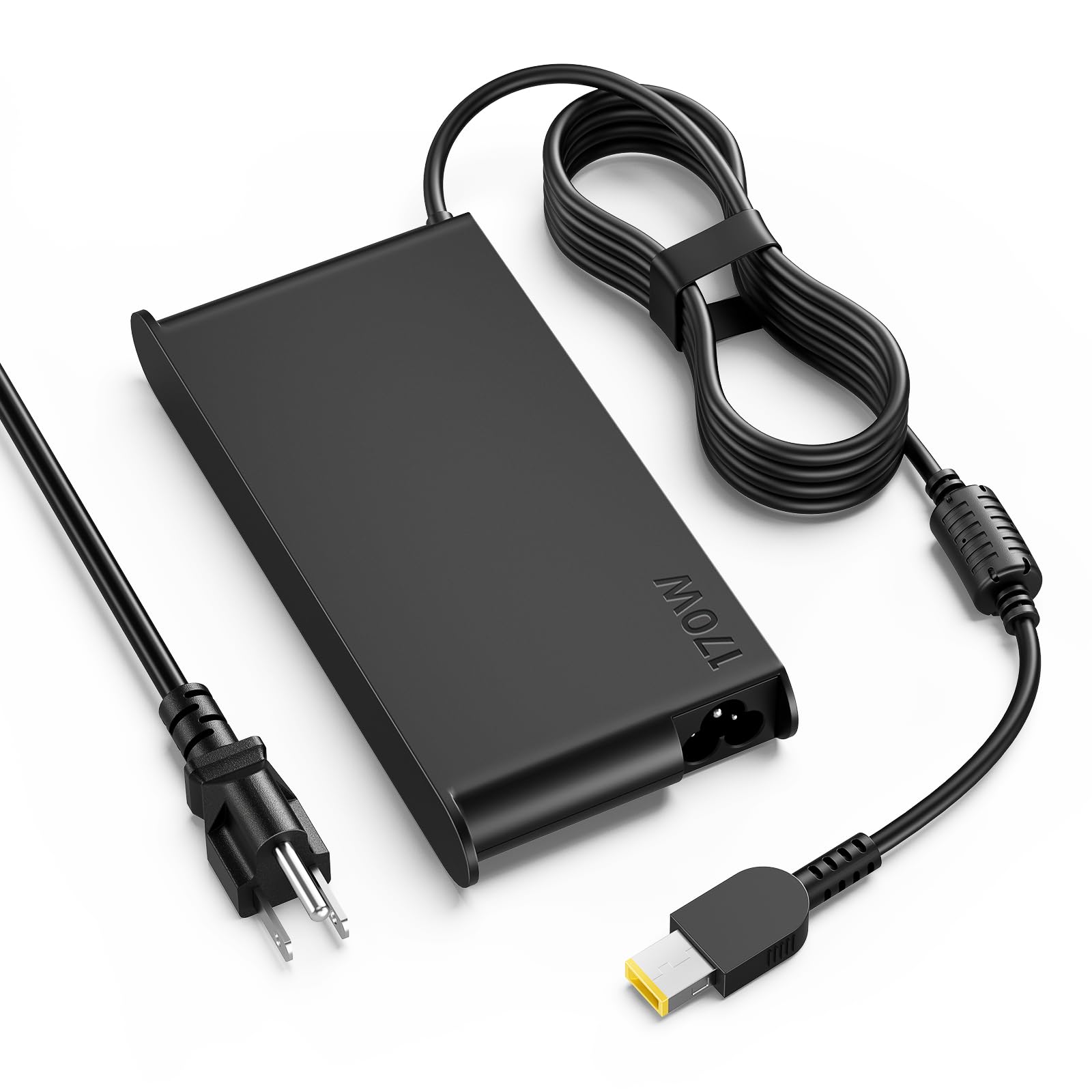 Photo 1 of 170W Slim Tip Laptop Charger Compatible with Lenovo ThinkPad P50/ P51/ P52, P70/ P71/ P72 /P73; P1 & X1 Extreme; T15p/ P15v/ P16v/ P17; W540/ W541 — Replacement AC Adapter
