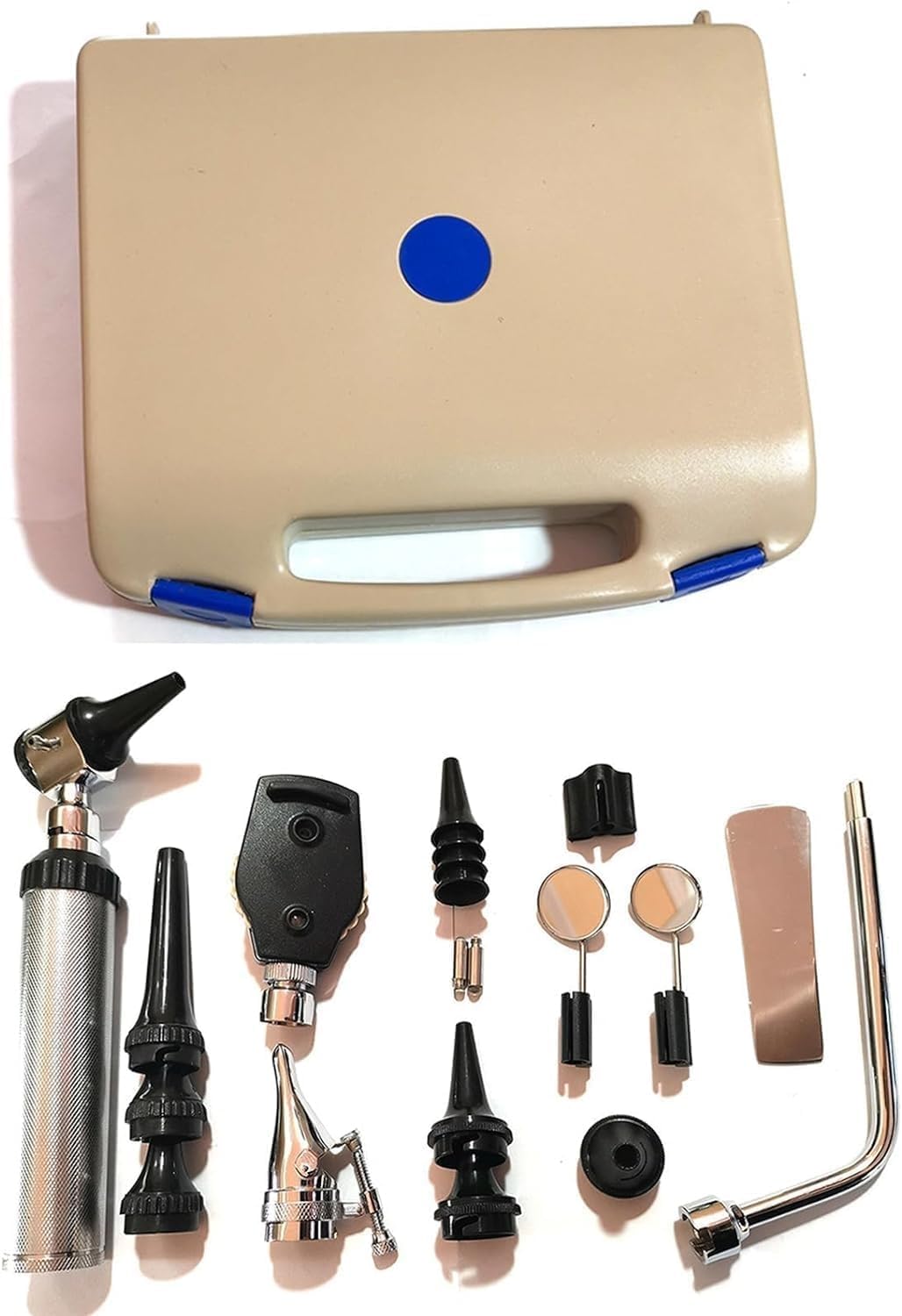 Juego De Diagnóstico De Otoscopio Y Oftalmoscopio LED Veterinario, Kit De Diagnóstico Otorrinolaringología, 12 Instrumentos De Diagnóstico Diversos, Juego De Comprobador De Órganos De Cinco Sentidos,