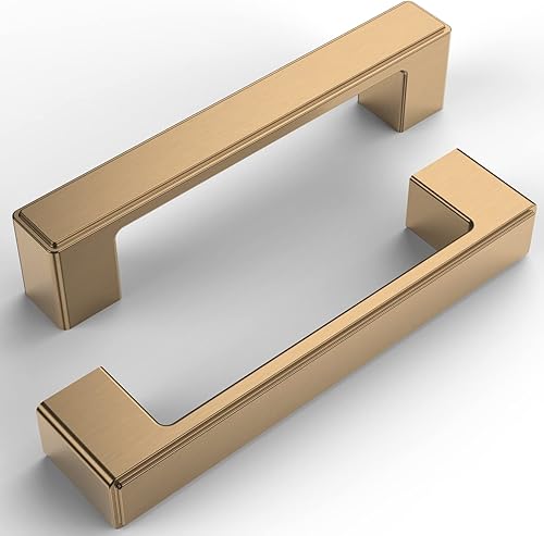 Asidrama Paquete de 10 manijas de gabinete de cocina de bronce champán de 3.75 pulgadas (3.780 in), tiradores de gabinete, accesorios de gabinete de