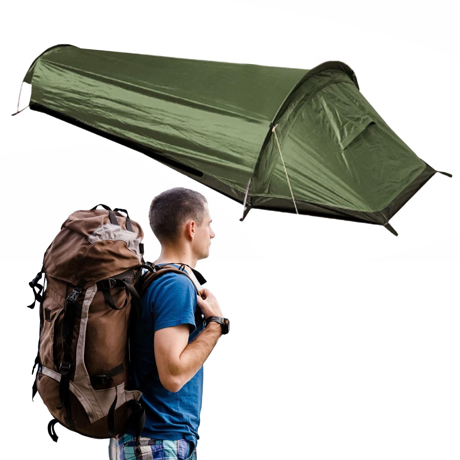 Backpacking- Rucksack-Schlafsack für Camping | Wasserdichte Outdoor-Überlebensausrüstung für Camp Wandern Jagd, einfache Einrichtung