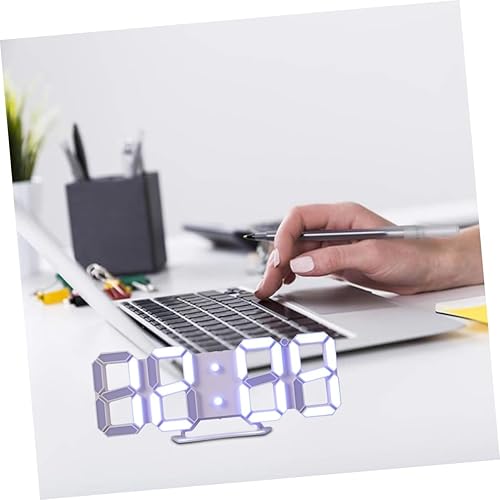 Miniatura 6 de Amosfun Reloj de pared 3D 3D Snuffer automático para microondas, placa de pastel, reloj despertador, reloj de pared eléctrico digital, reloj de