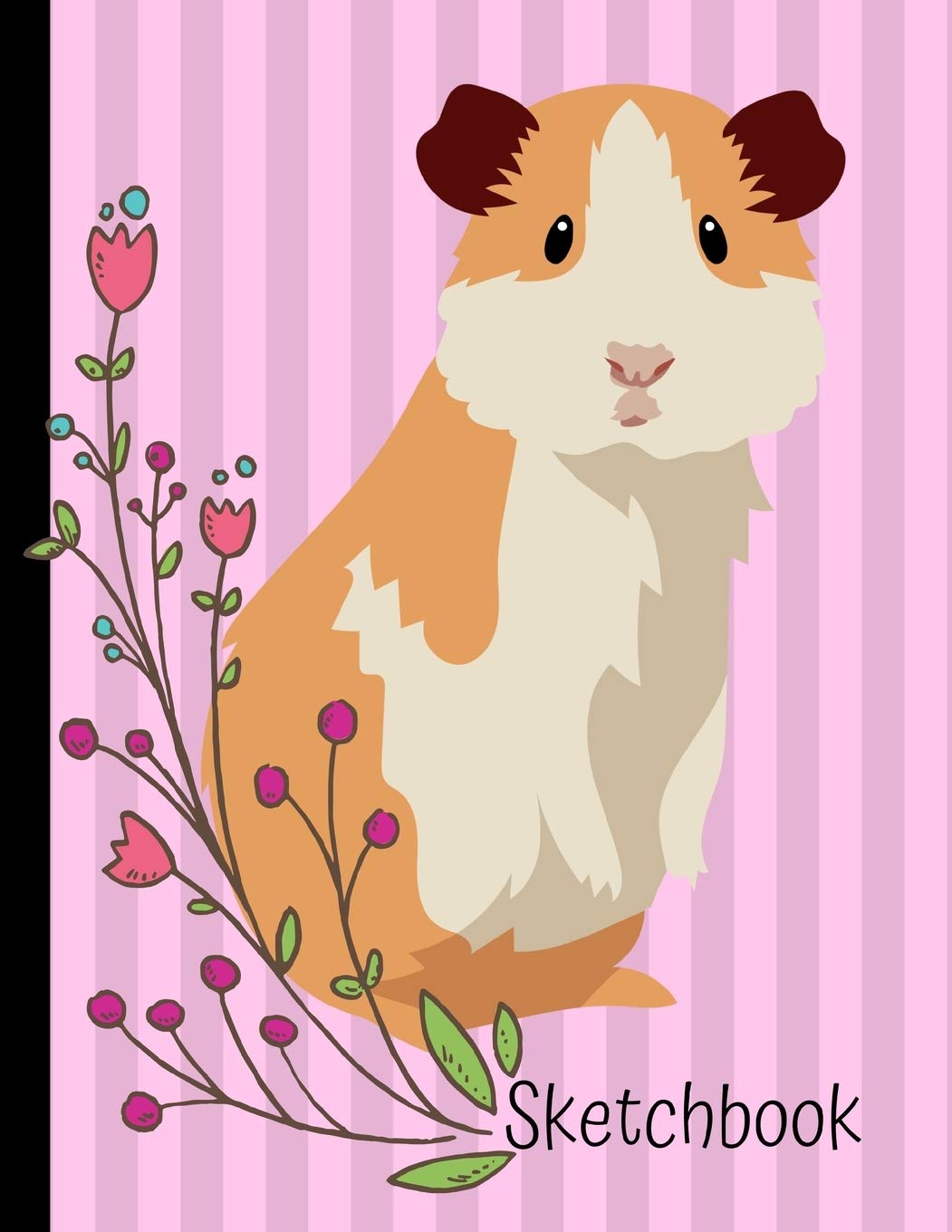 Sketchbook: Guinea Pig Pink Sketch Book 8.5 x 11 Blank Paper 100 Pages Notebook For Drawing Art Journal