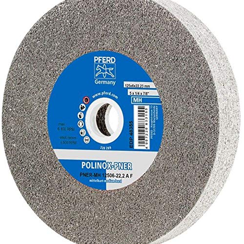 PFERD 48425 POLINOX PNER Non-Woven Abrasive Unitized Wheel, Aluminum Oxide, Medium-Hard, 6