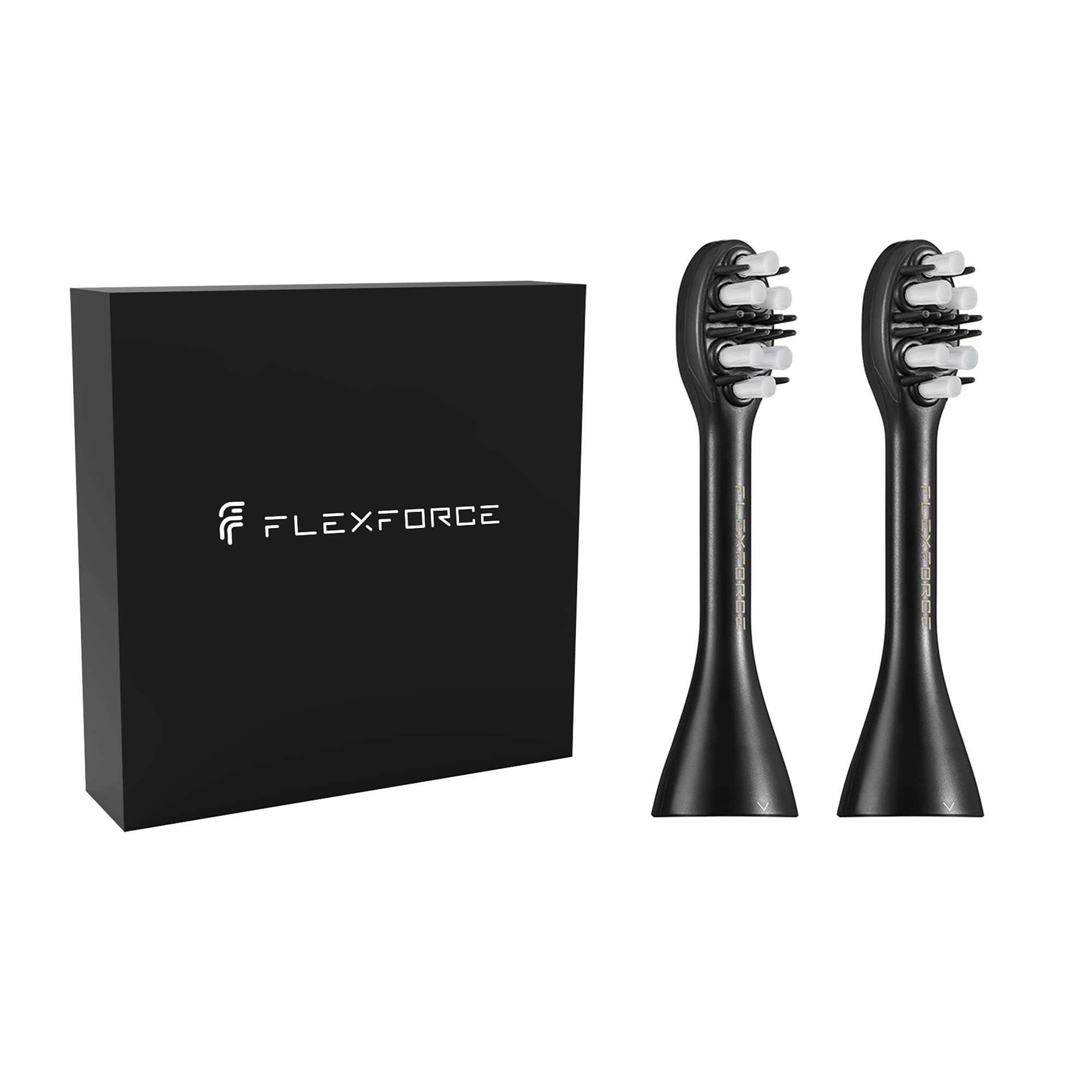 Flexforce Rotating Electric Toothbrush Replacement Heads, Sensitive Gums, Control Plaque, Clean Teeth (6 Tufts of Brush Heads, 2 Pack, Gray)