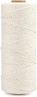 Vista 1 de G2PLUS Cuerda de algodón blanco, 1MM 656 pies de hilo de algodón para panaderos para atar carne, asar, salchichas, pavo, carniceros (blanco claro)