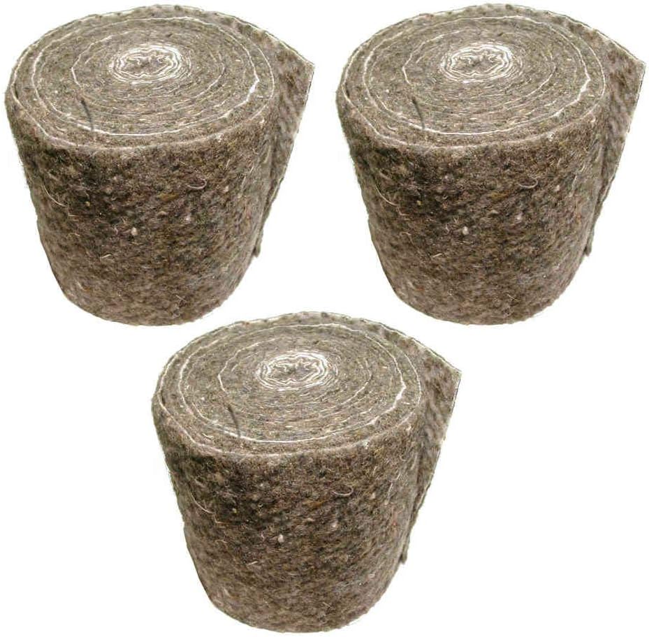 Pipe Insulation Lagging Wool Felt Wrap (Pack of 3 Rolls)