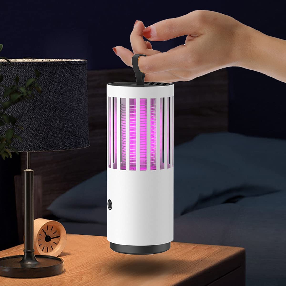 TEmkin Zapper per Insetti, Killer per zanzare, Lampada antizanzare Portatile USB per Interni, Trappola per zanzare da Campeggio, Killer per zanzare con Scosse elettriche (Nero)