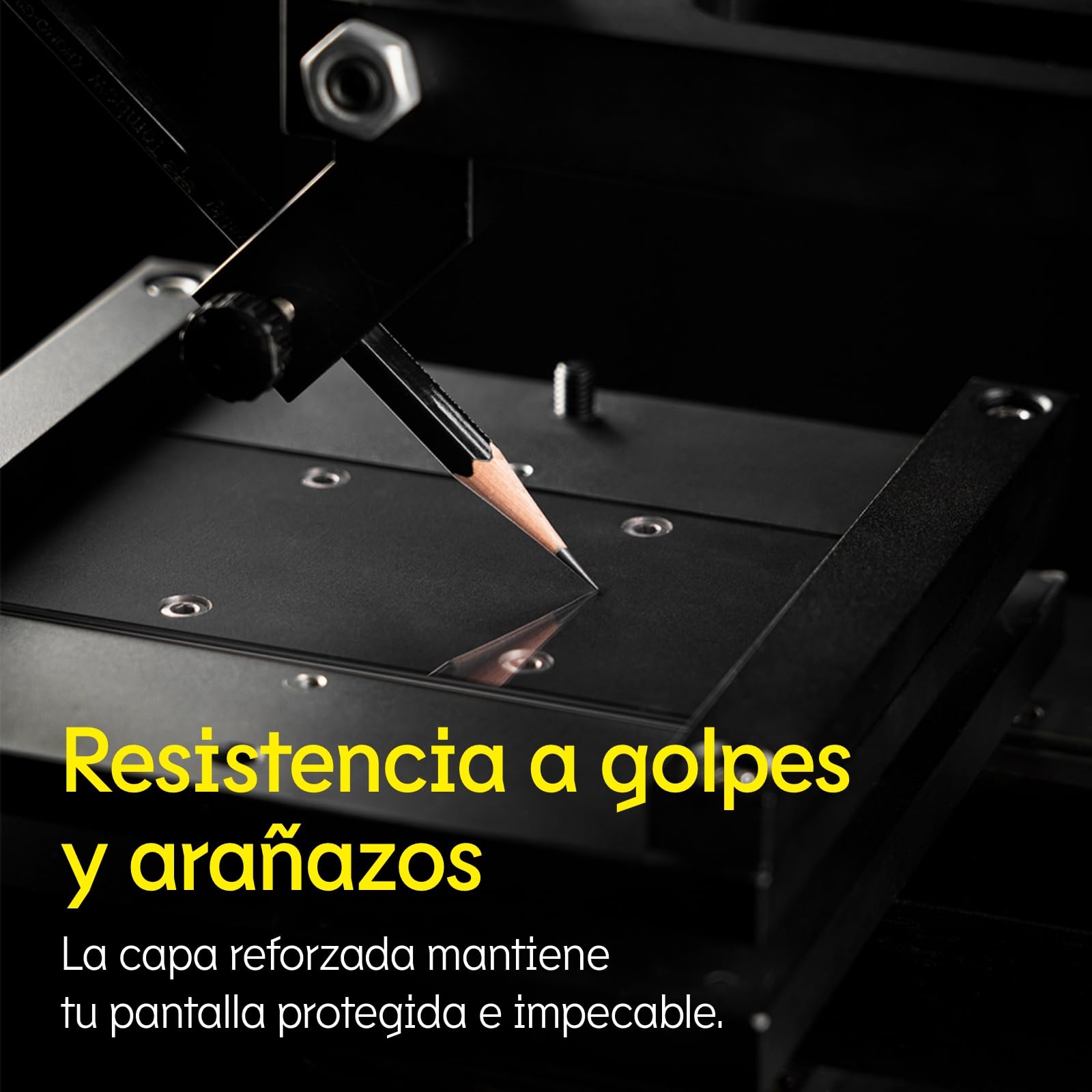 RhinoShield Protector de Pantalla Impact Pro para iPhone 16/15 / 14 Pro | Acabado mate de tacto suave, resistente a impactos y arañazos, luz azul e incluye herramienta de montaje.