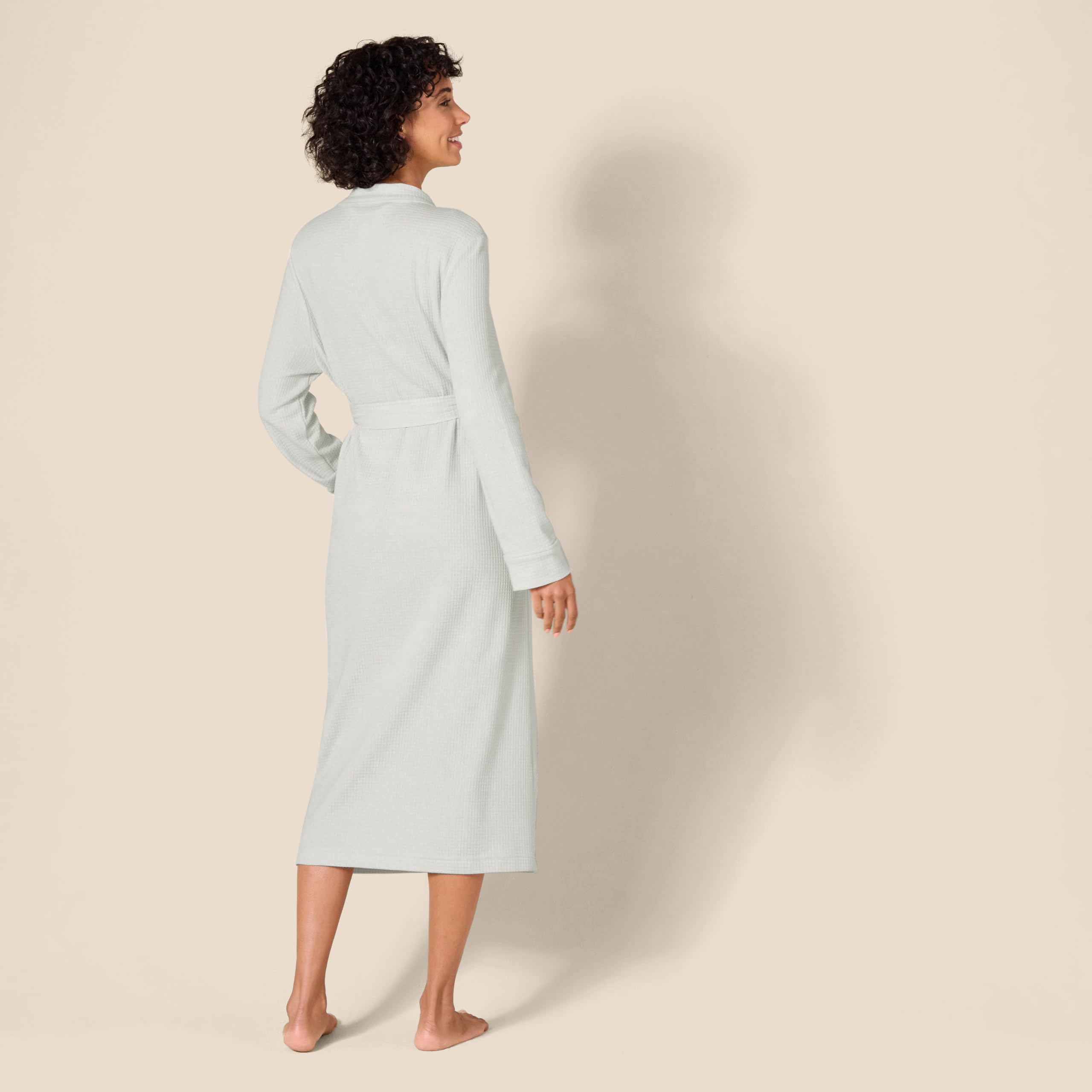 Amazon Essentials Peignoir Long En Tissu Nid D’Abeille Léger (Grandes Tailles Disponibles) Femme