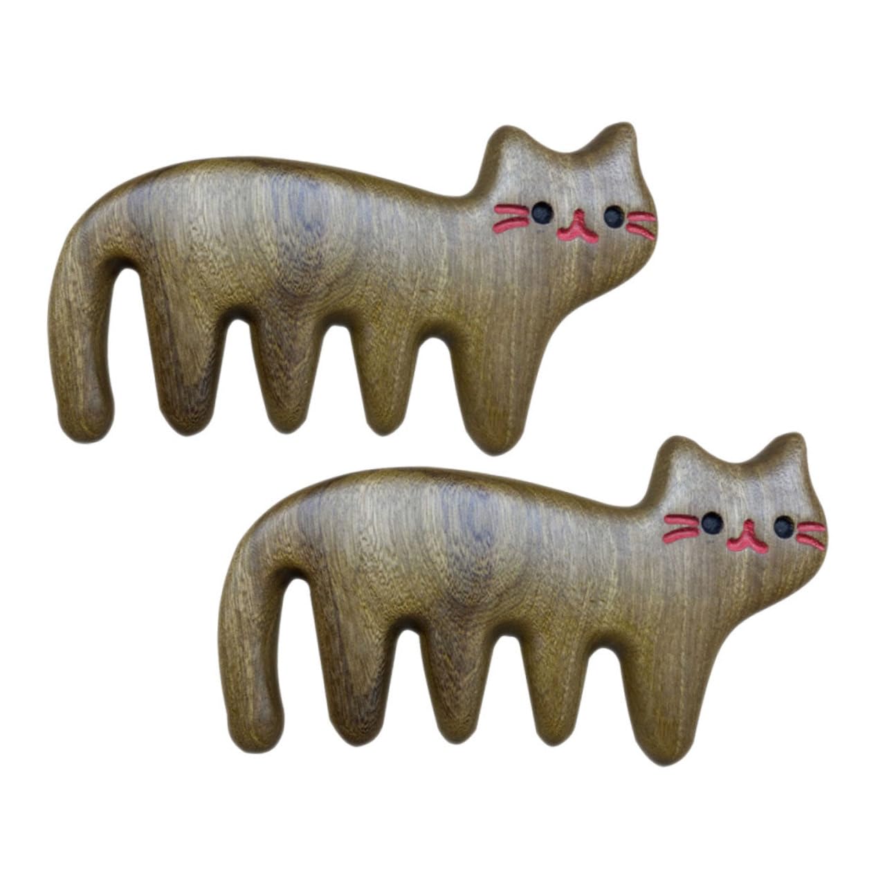FRCOLOR 5 Sätze Sandelholz-massage Kamm Kein Statischer Kamm Kopfmassagegerät Holzmassage Entwirr Tragbarer Massagekämme Haar Pflücken Haar Aus Holz Holz 2 Stück * 5