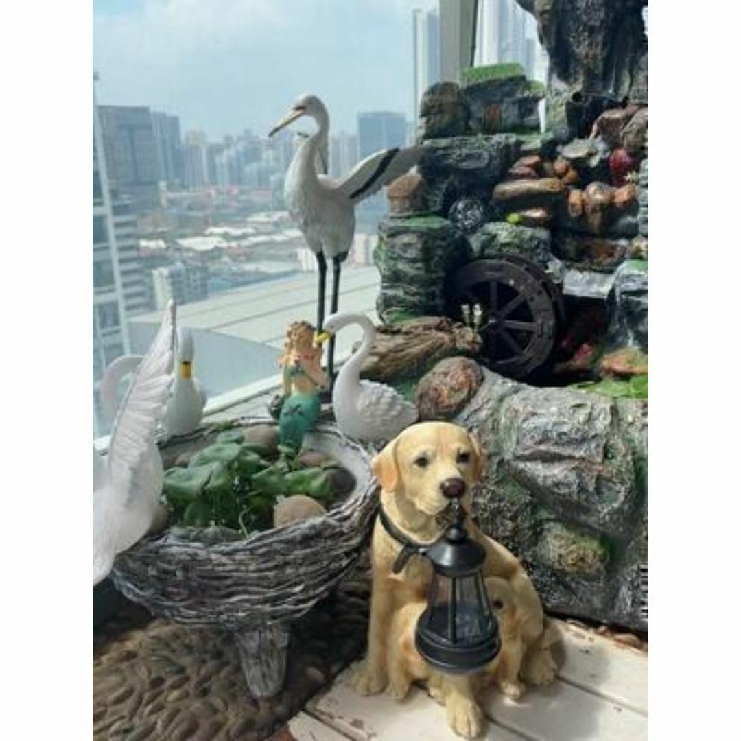 Amazon.co.jp: ガーデンライト ラブラドールレトリーバー 親子