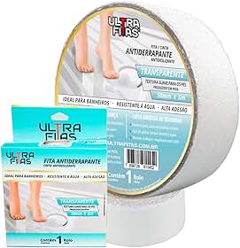 Fita Antiderrapante Para Banheiro Box Piscinas Transparente Anti Quedas Impermeável Ultra Fitas