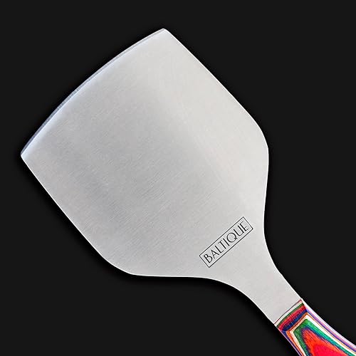 Miniatura 5 de Totally Bamboo Baltique Marrakesh Collection - Juego de cuchillos de queso de 3 piezas, cuchillos de queso de acero inoxidable con asas de madera