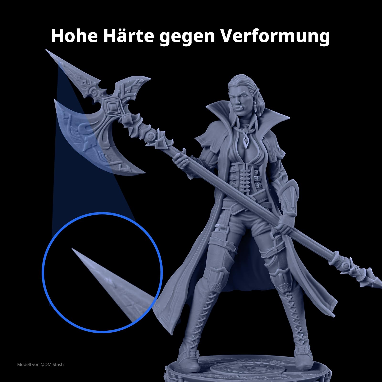 Anycubic 16K Standard 3D Printer Resin, Blue Mist Gray, 1000g, 4PCS | Geringe Schrumpfung, 85D Härte, matte Textur für Miniaturen und mechanische Teile, geruchsarm, 405 nm LCD/DLP-kompatibel