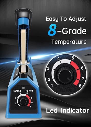 Miniatura 5 de Sellador térmico por impulso de 16 pulgadas, sellador manual de bolsas selladoras, máquina de sellado de calefacción para bolsas de plástico PE PP