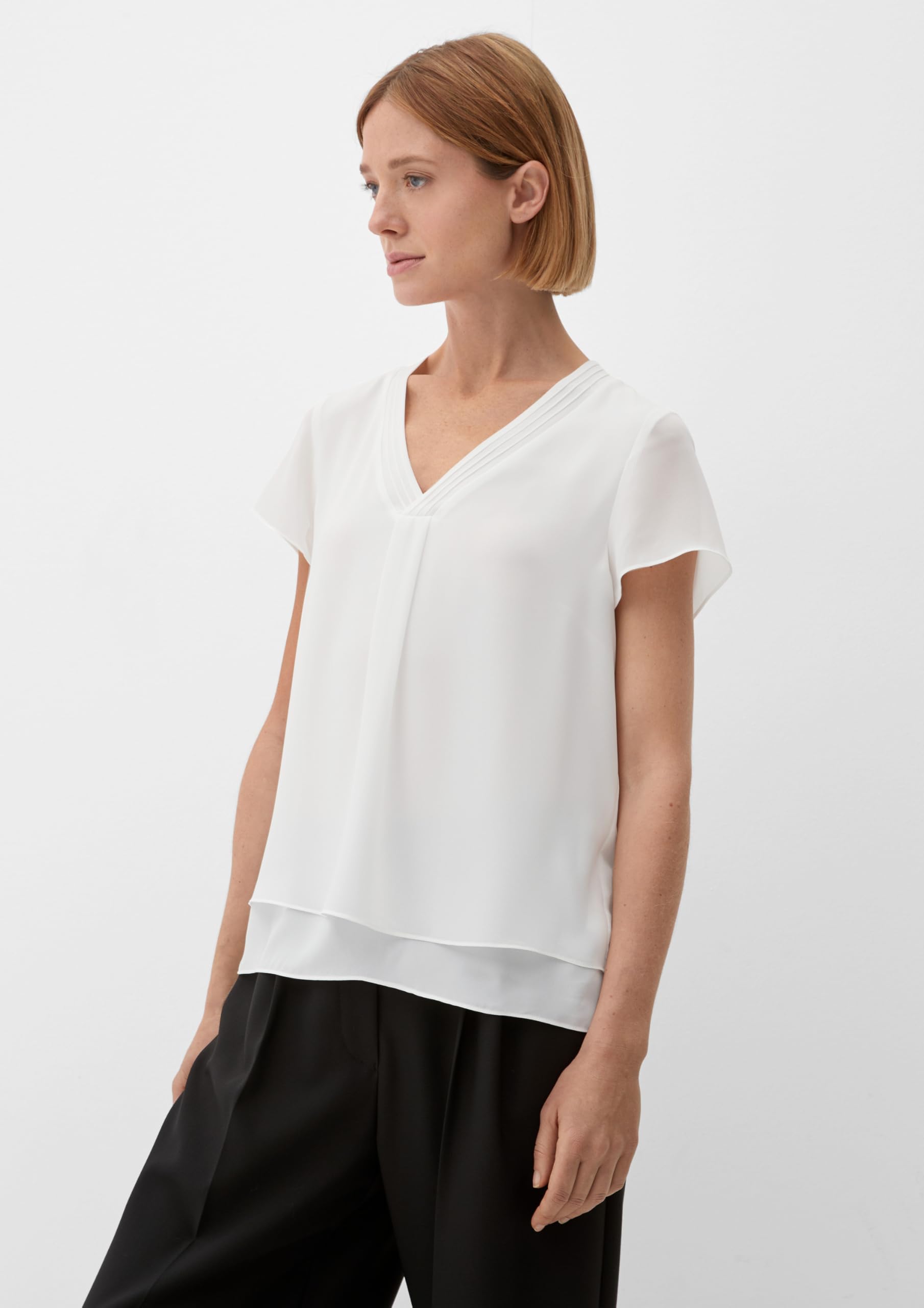 s.Oliver Damen 2124317 Bluse, 0200 beige, 40