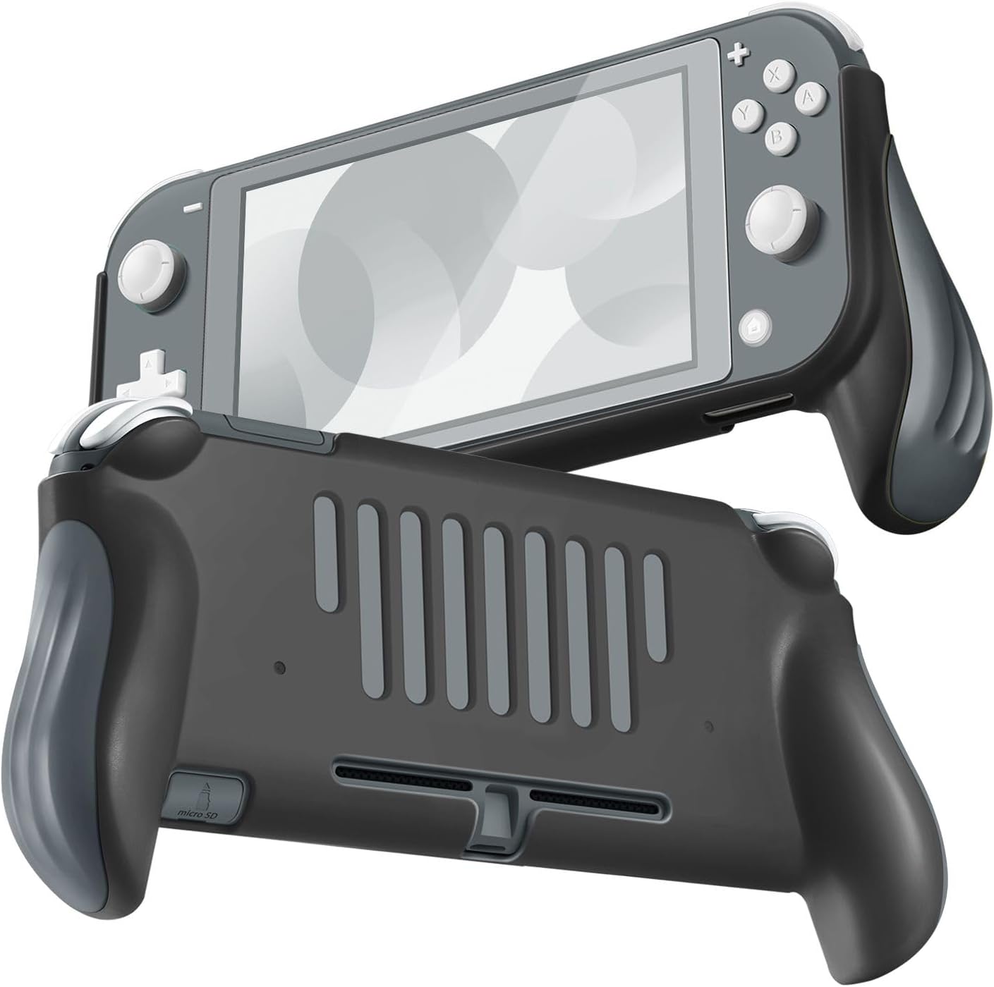 TNP Grip Case for Nintendo Switch Lite, Ergonomic Protective Cover, Black