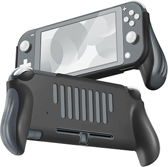 TNP Grip Case for Nintendo Switch Lite, Ergonomic Protective Cover, Black