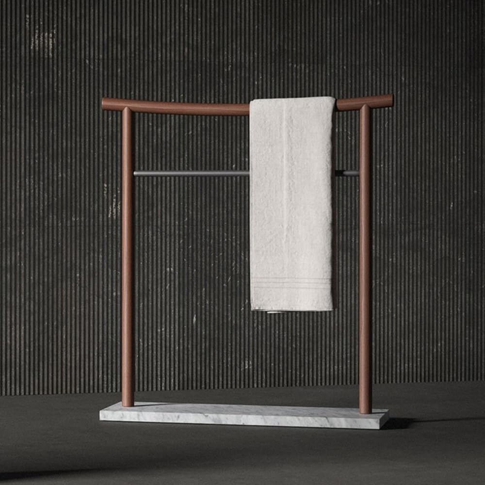 Toallero de mármol de pie móvil for baño Moderno, toallero Ligero de Lujo for baño, toallero de baño de Madera Maciza
