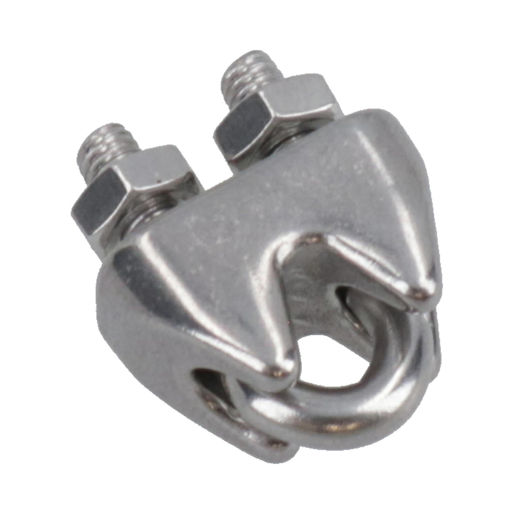 AB Tools 2mm Wire Rope/Cable Grip/Clamp Stainless Steel 316 Marine Grade 2 Pack DK43